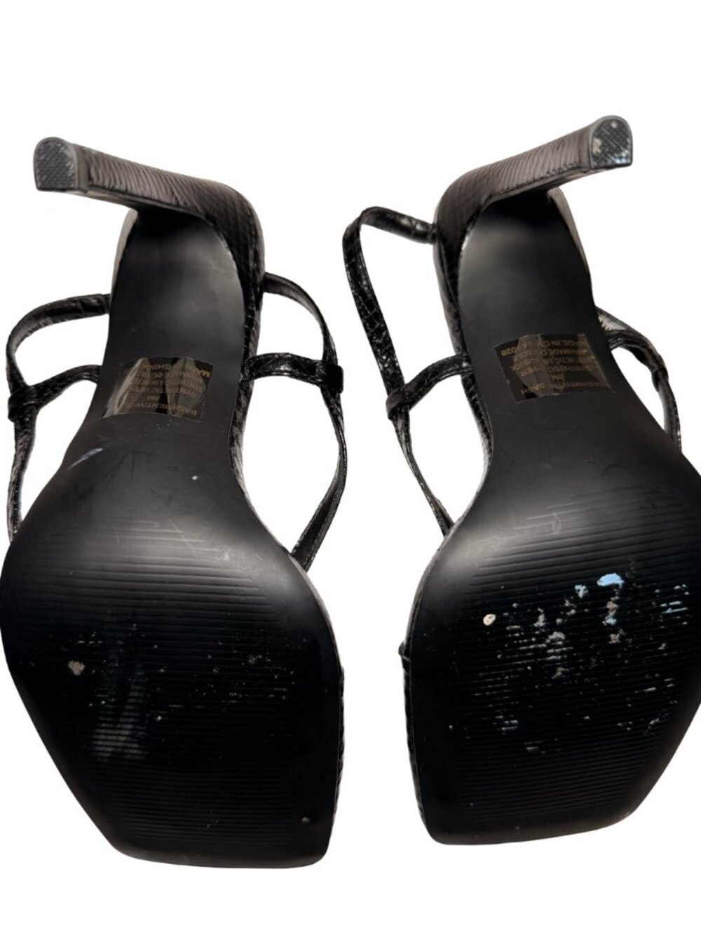 Winnie Harlow X Steve Madden Bashment Black Square Toe Thong Sandals - Picture 4 of 4